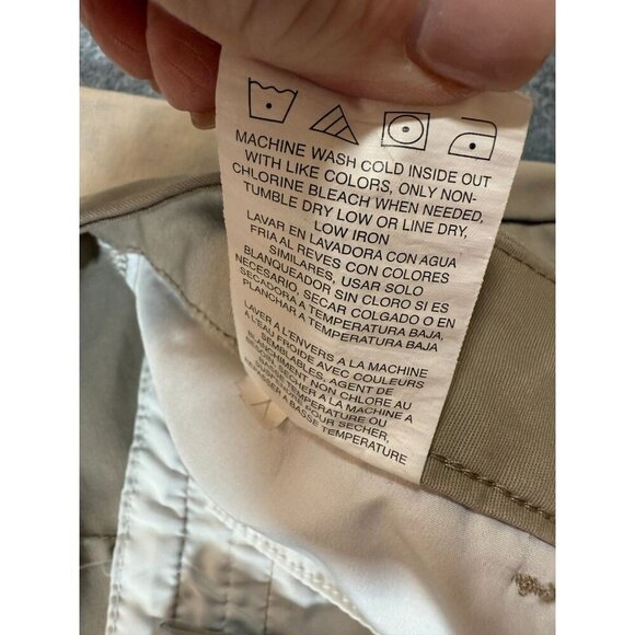 Lee Wrinkle Free Pants Womens 8 Tan Cotton Stretch Relaxed Mid Rise Straight Leg - Picture 5 of 6